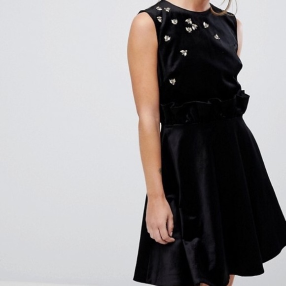 NWT Queen Bee Ruffle Waist Dress TED BAKER LONDON - Picture 5 of 8